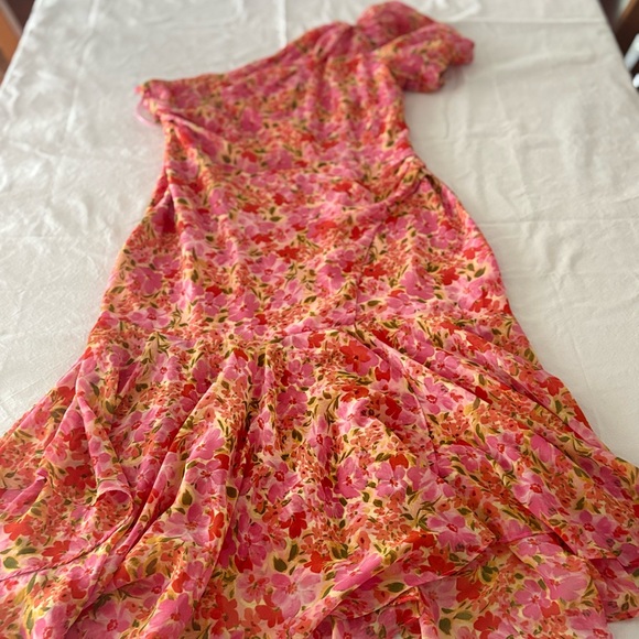 Astr Pink One Shoulder Sundress for Wedding Guest - Picture 3 of 6
